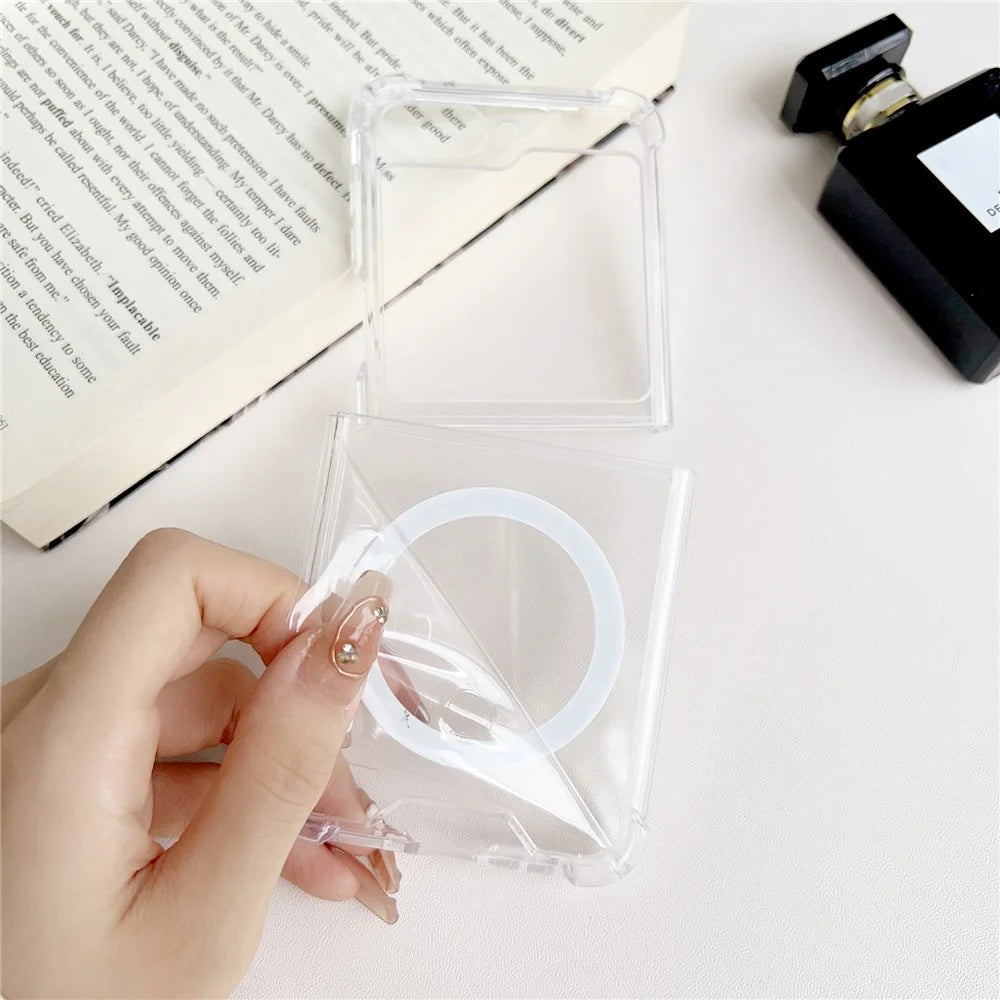 For Samsung Galaxy Z Flip7 FE 5G / Z Flip6 5G / Z Flip5 5G Magnetic Case TPU+PC Phone Cover - 5