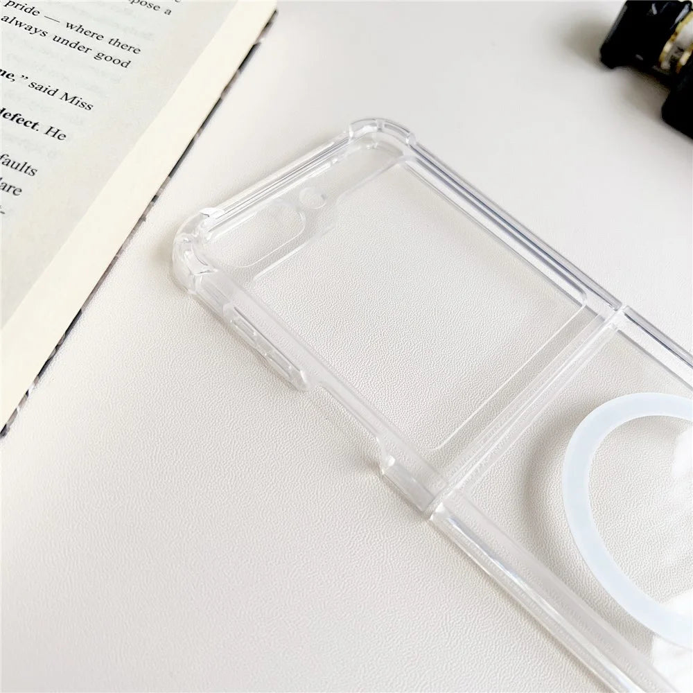 For Samsung Galaxy Z Flip7 FE 5G / Z Flip6 5G / Z Flip5 5G Magnetic Case TPU+PC Phone Cover - 7