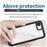 For iPhone 17e / 16e Clear Back Case Colorful Frame TPU+Acrylic Phone Cover - Black - 3