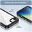 For iPhone 17e / 16e Clear Back Case Colorful Frame TPU+Acrylic Phone Cover - Black - 5