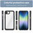 For iPhone 17e / 16e Clear Back Case Colorful Frame TPU+Acrylic Phone Cover - Black - 6