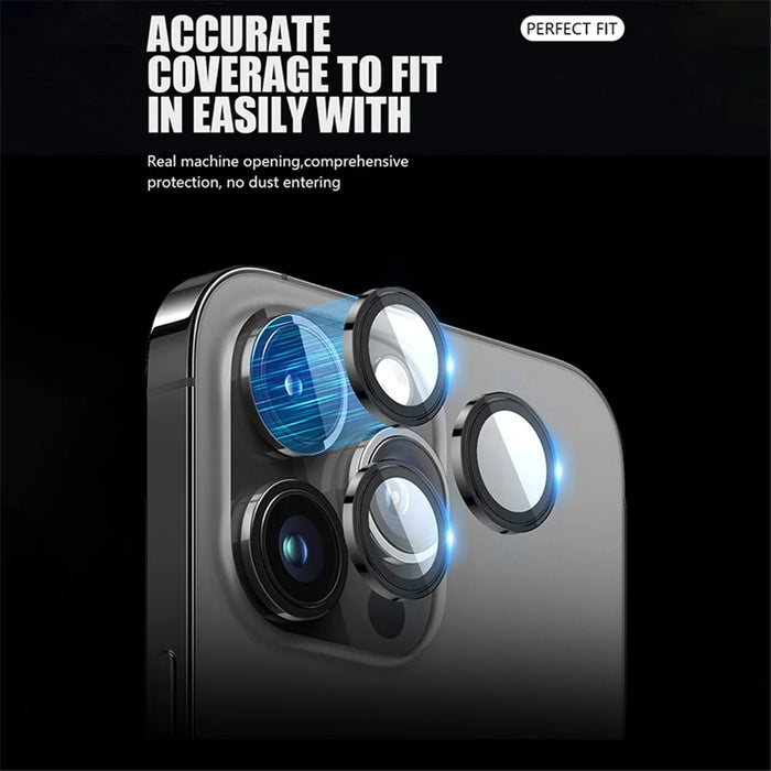 X-LEVEL AR-Spotlight Series For iPhone 13 Pro / 13 Pro Max Tempered Glass Lens Protector Camera Lens Film - Black - 3