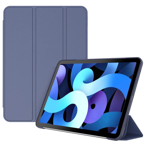 For iPad Air 11 (2026) / (2025) / (2024) / Air (2022) / (2020) Case Tri-Fold Stand PU Leather + TPU Tablet Cover - Dark Blue - 1