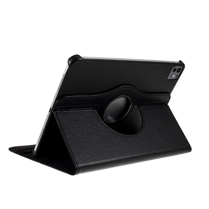 For iPad Pro 13 (2025) / 13 (2024) Case PU Leather Tablet Cover 360 Degree Rotating Stand - Black - 3