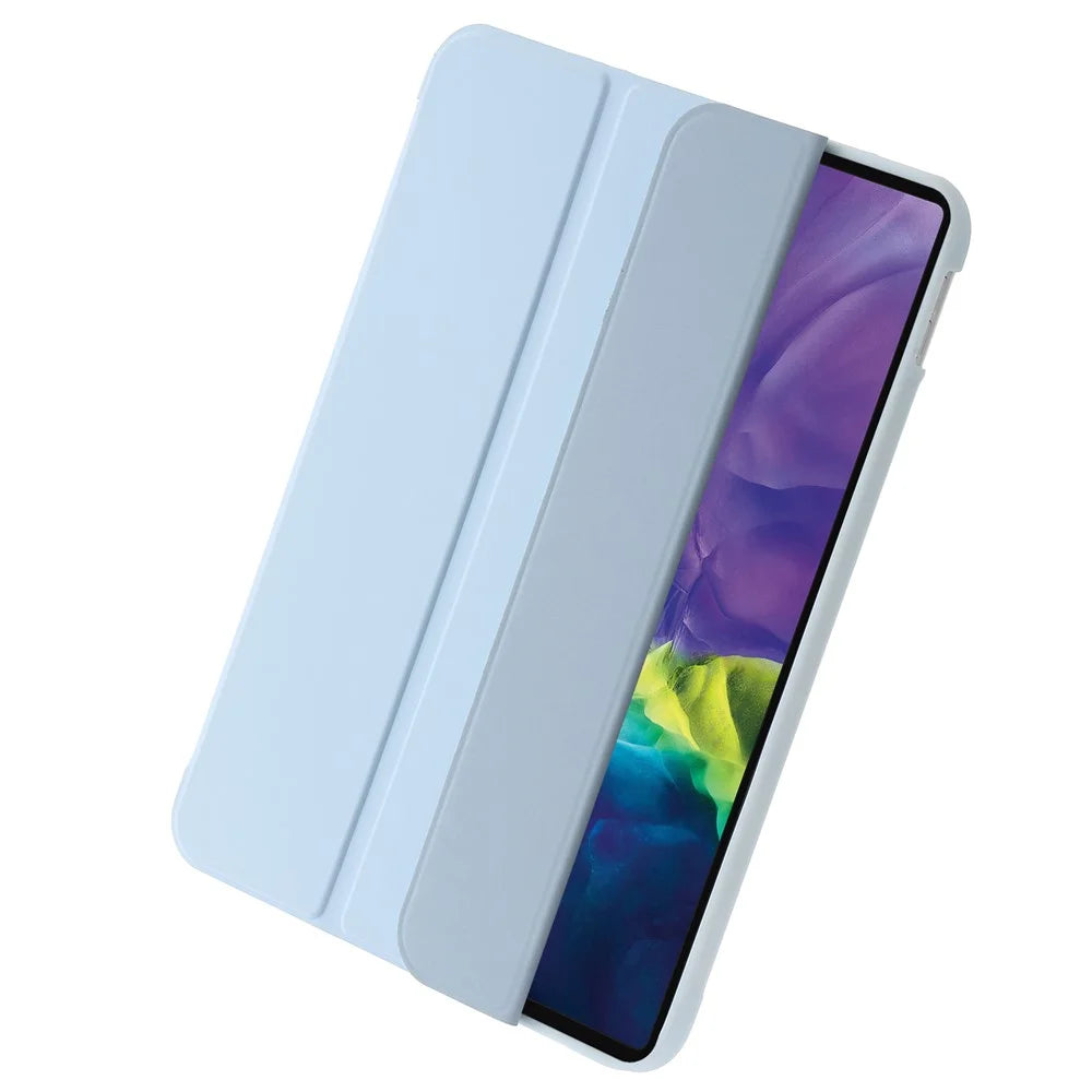 For iPad Air 11 (2026) / (2025) / (2024) Case Honeycomb Texture Tri-Fold Stand Leather Tablet Cover - Baby Blue - 7