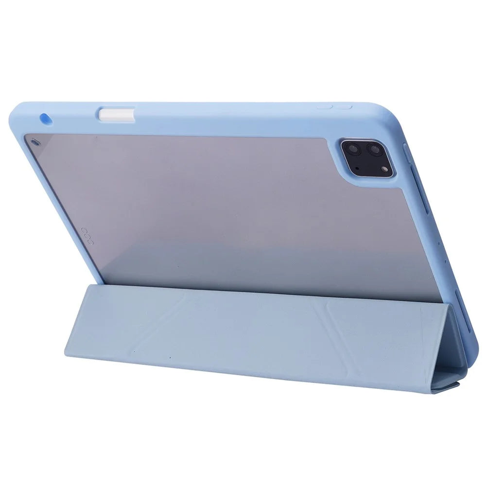 For iPad Pro 13 (2025) / 13 (2024) Case Origami Stand Leather Tablet Cover with Auto Wake / Sleep -  Baby Blue - 4