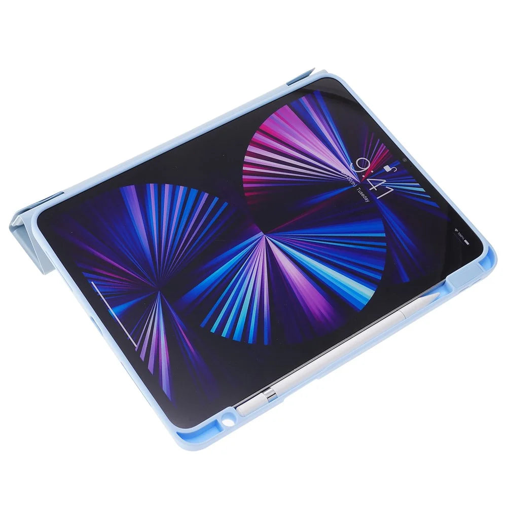 For iPad Pro 13 (2025) / 13 (2024) Case Origami Stand Leather Tablet Cover with Auto Wake / Sleep -  Baby Blue - 5
