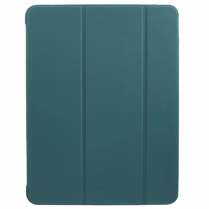 For iPad Pro 13 (2024) Case PU Leather Tri-Fold Stand Tablet Cover Auto Wake / Sleep - Midnight Green - 3