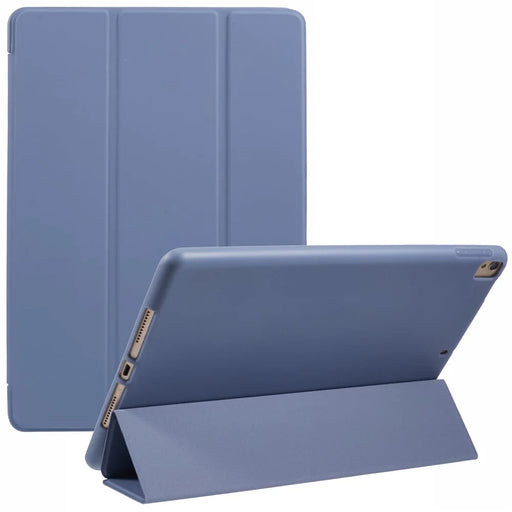 For iPad 10.2 (2021) / (2019) / (2020) / Pro 10.5-inch (2017) Case Tri-Fold Stand PU Leather + TPU Tablet Cover - Dark Blue - 1