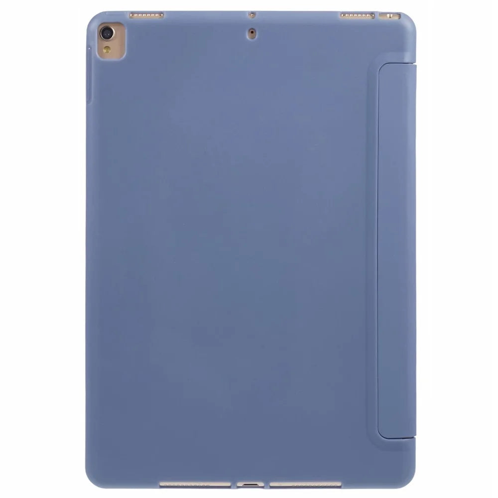 For iPad 10.2 (2021) / (2019) / (2020) / Pro 10.5-inch (2017) Case Tri-Fold Stand PU Leather + TPU Tablet Cover - Dark Blue - 2