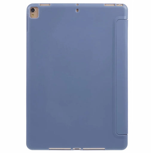 For iPad 10.2 (2021) / (2019) / (2020) / Pro 10.5-inch (2017) Case Tri-Fold Stand PU Leather + TPU Tablet Cover - Dark Blue - 2