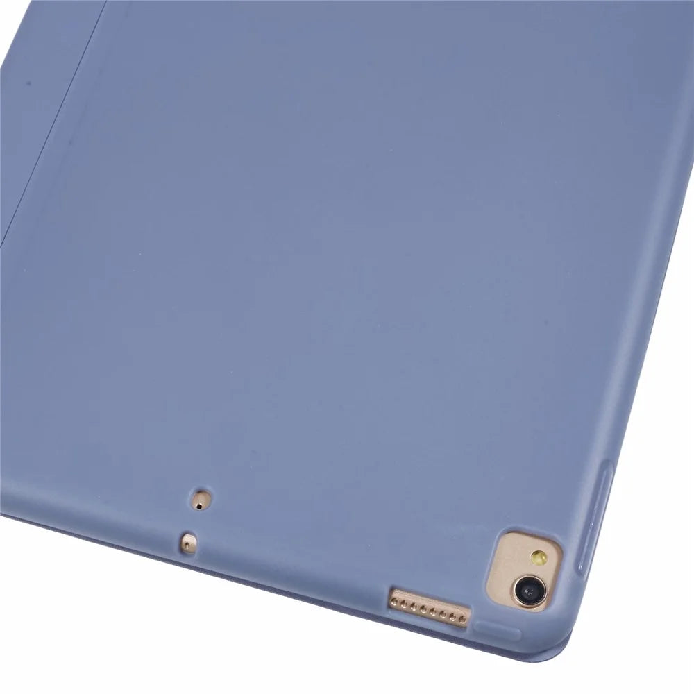 For iPad 10.2 (2021) / (2019) / (2020) / Pro 10.5-inch (2017) Case Tri-Fold Stand PU Leather + TPU Tablet Cover - Dark Blue - 7