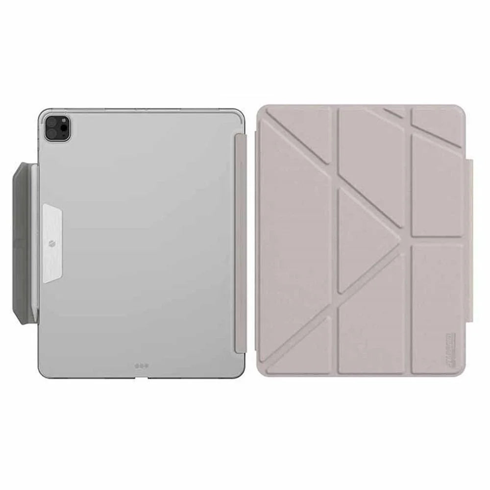 JTLEGEND For iPad Pro 13 (2025) / 13 (2024) Stand Case Anti-Scratch PU Leather Tablet Cover with Pencil Holder - Grey - 1