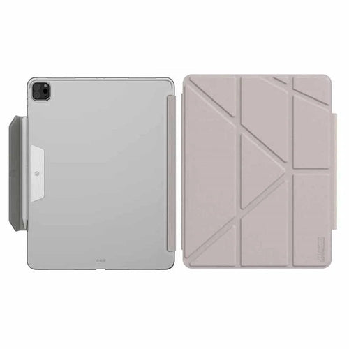 JTLEGEND For iPad Pro 13 (2025) / 13 (2024) Stand Case Anti-Scratch PU Leather Tablet Cover with Pencil Holder - Grey - 1