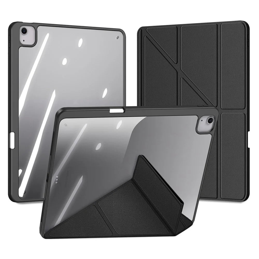 DUX DUCIS Magi Series for iPad Air 13 (2026) / (2025) / (2024) Case PU Leather+PC+TPU Auto Wake / Sleep Tablet Cover - Black - 2