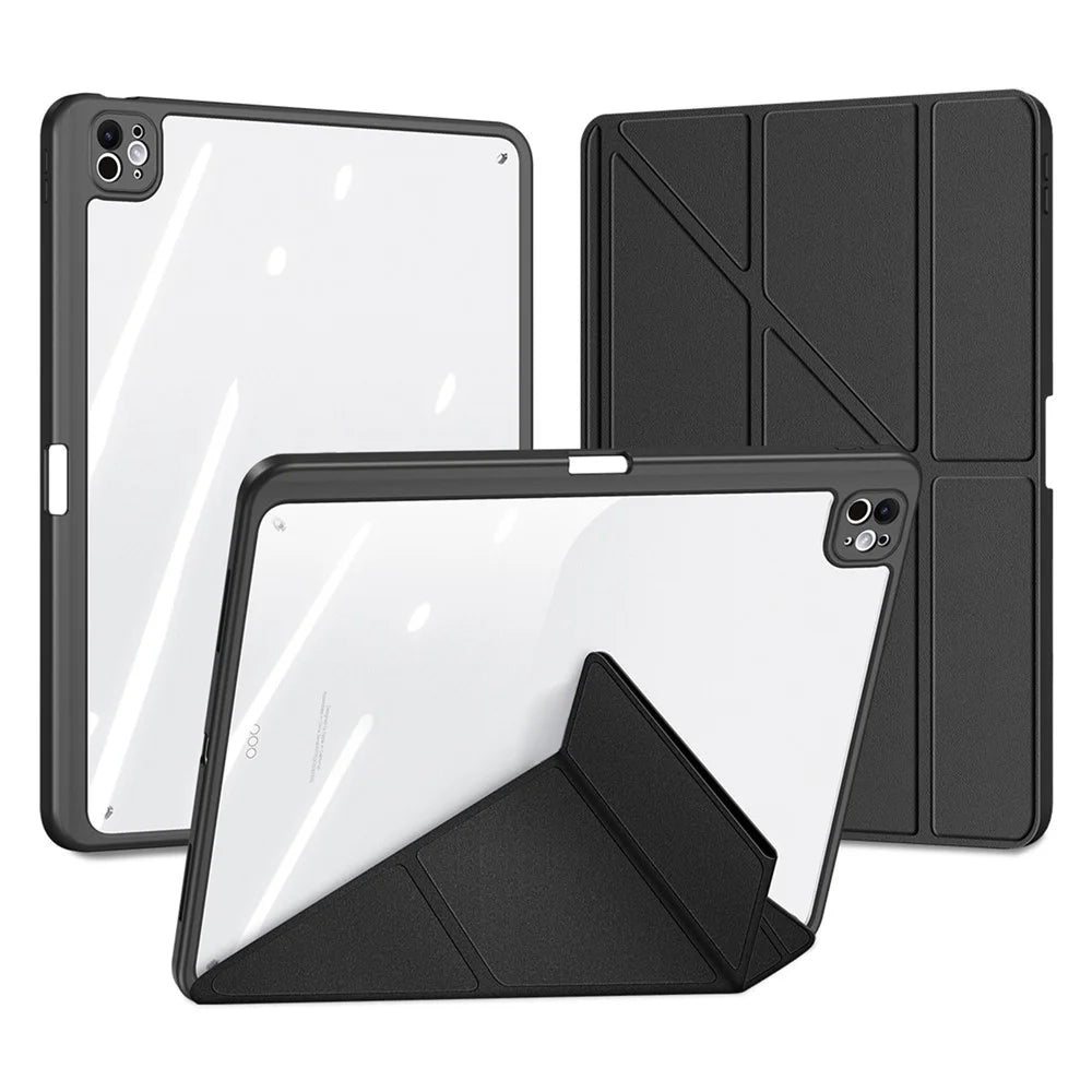 DUX DUCIS Magi Series for iPad Pro 13 (2025) / 13 (2024) Case PU Leather+PC+TPU Tablet Cover Support Auto Wake / Sleep - Black - 2