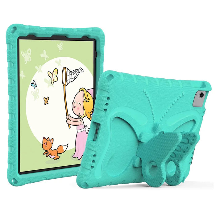 For iPad Air 11 (2026) / (2025) / (2024) Case Butterfly EVA Tablet Cover with Kickstand / Shoulder Strap - Mint Green - 2