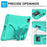 For iPad Pro 11 (2025) / 11 (2024) EVA Case Butterfly Kickstand Tablet Cover with Shoulder Strap - Mint Green - 3