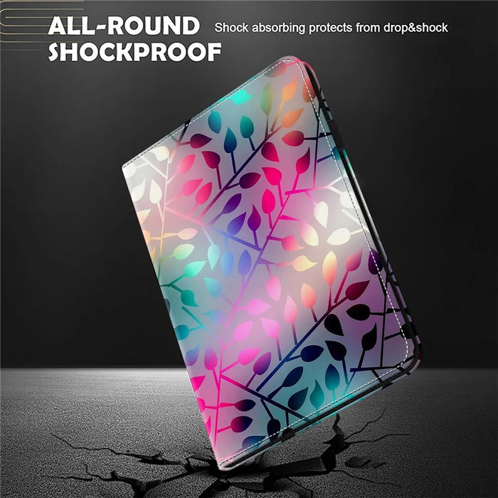 For iPad Air 13 (2026) / (2025) / (2024) / Pro 12.9 (2020) / (2021) / (2022) Case Pattern PU Leather Stand Cover with Cards Slots - Maple Leaf - 4