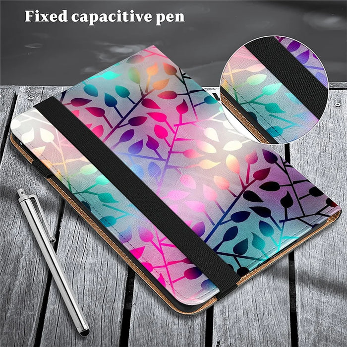 For iPad Air 13 (2026) / (2025) / (2024) / Pro 12.9 (2020) / (2021) / (2022) Case Pattern PU Leather Stand Cover with Cards Slots - Maple Leaf - 6