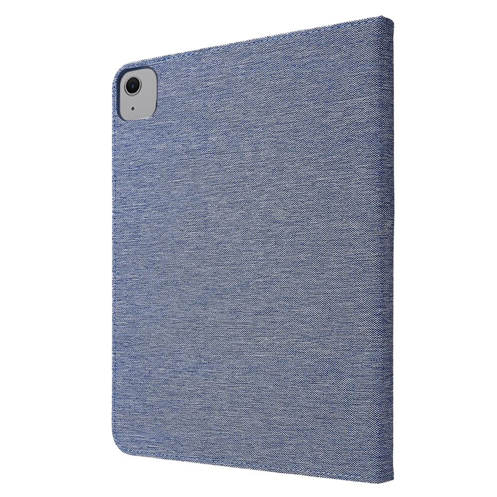 For iPad Air 11 (2026) / (2025) / (2024) Case Card Holder Pen Slot Leather Tablet Cover Cloth Texture -  Blue - 7