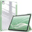 Bulk Purchasing For iPad Air 13 (2026) / (2025) / (2024) Stand Case Leather+TPU+Acrylic Clear Back Tablet Cover - Matcha Green - 1