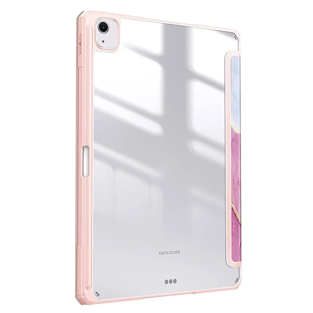 Bulk Purchasing For iPad Air 11 (2026) / (2025) / (2024) Case Pattern Leather Tablet Cover Clear Back Shell Auto Wake / Sleep - Pink Marble - 3