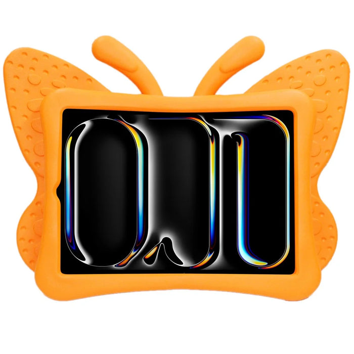 For iPad Pro 11 (2025) / 11 (2024) Case Butterfly Style Support Kickstand EVA Tablet Cover - Orange - 2