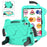 For iPad Air 11 (2026) / (2025) / (2024) Case EVA + PC Protective Kickstand Tablet Cover Child-Friendly - Mint Green+Black - 1