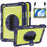 For iPad Air 11 (2026) / (2025) / (2024) Case Rotatable Kickstand Silicone + PC Tablet Cover with Shoulder Strap - Navy Blue+Green - 1