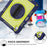 For iPad Air 11 (2026) / (2025) / (2024) Case Rotatable Kickstand Silicone + PC Tablet Cover with Shoulder Strap - Navy Blue+Green - 3