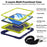 For iPad Air 11 (2026) / (2025) / (2024) Case Rotatable Kickstand Silicone + PC Tablet Cover with Shoulder Strap - Navy Blue+Green - 6