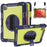 For iPad Pro 11 (2025) / 11 (2024) Case Kickstand Silicone + PC Tablet Cover with Hand / Shoulder Strap - Navy Blue+Green - 1