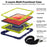 For iPad Pro 11 (2025) / 11 (2024) Case Kickstand Silicone + PC Tablet Cover with Hand / Shoulder Strap - Navy Blue+Green - 6