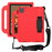 For iPad Pro 11 (2025) / 11 (2024) Case Protective EVA Tablet Cover with Kickstand, Strap - Red - 1