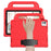 For iPad Pro 11 (2025) / 11 (2024) Case Protective EVA Tablet Cover with Kickstand, Strap - Red - 2