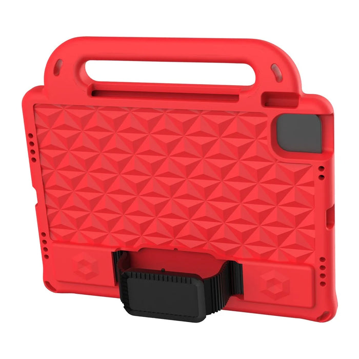 For iPad Pro 11 (2025) / 11 (2024) Case Protective EVA Tablet Cover with Kickstand, Strap - Red - 4