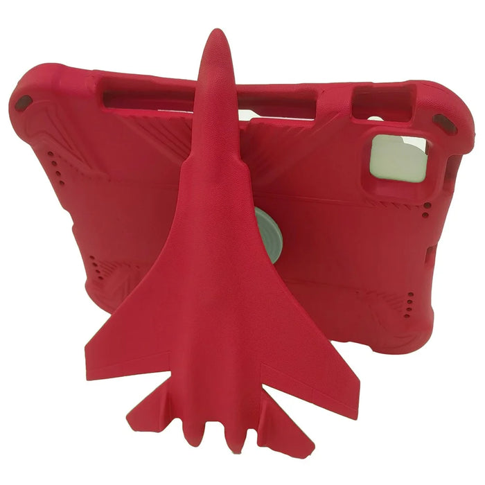 For iPad Air 11 (2026) / (2025) / (2024) Case Airplane Style Kickstand EVA Tablet Cover - Red - 3