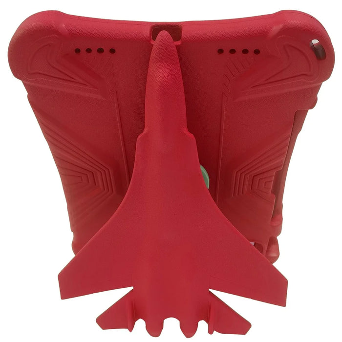 For iPad Air 11 (2026) / (2025) / (2024) Case Airplane Style Kickstand EVA Tablet Cover - Red - 4