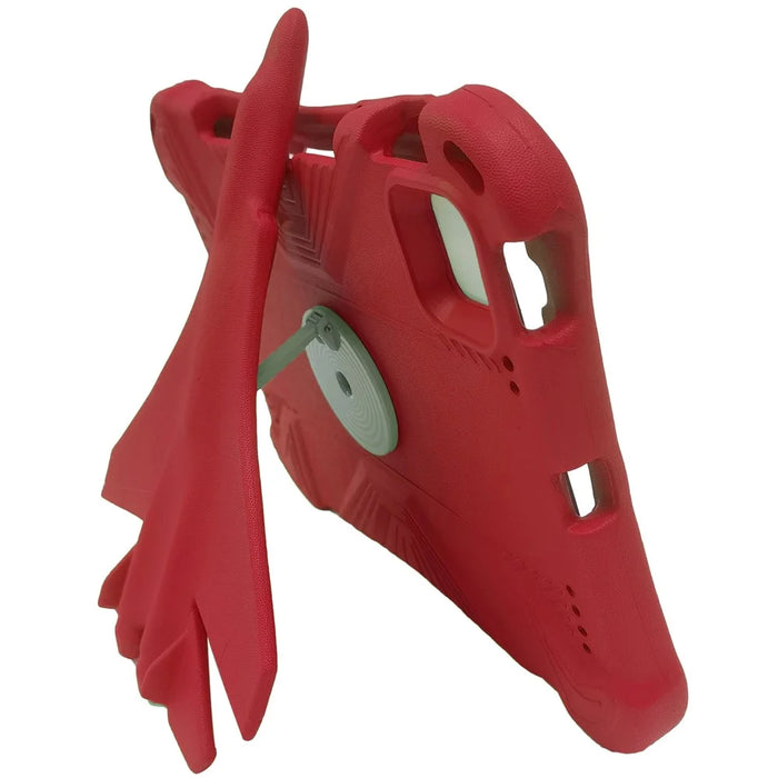 For iPad Air 11 (2026) / (2025) / (2024) Case Airplane Style Kickstand EVA Tablet Cover - Red - 5