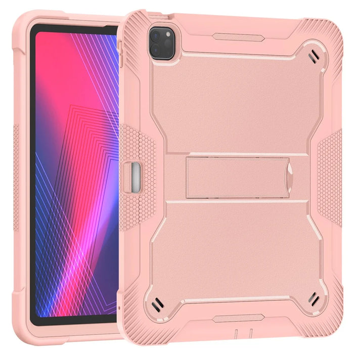For iPad Pro 13 (2025) / 13 (2024) Case Silicone + PC Tablet Cover with Pen Holder - Rose Gold - 2