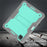 For iPad Pro 11 (2025) / 11 (2024) Case Hard PC and Soft Silicone Tablet Cover with Bracket Kickstand - Grey+Mint Green - 6