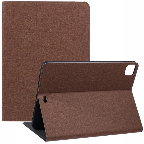 X-LEVEL Canvas Series For iPad Air 11 (2026) / (2025) / (2024) Case Cloth Texture Full Protection Leather Tablet Cover - Brown - 1