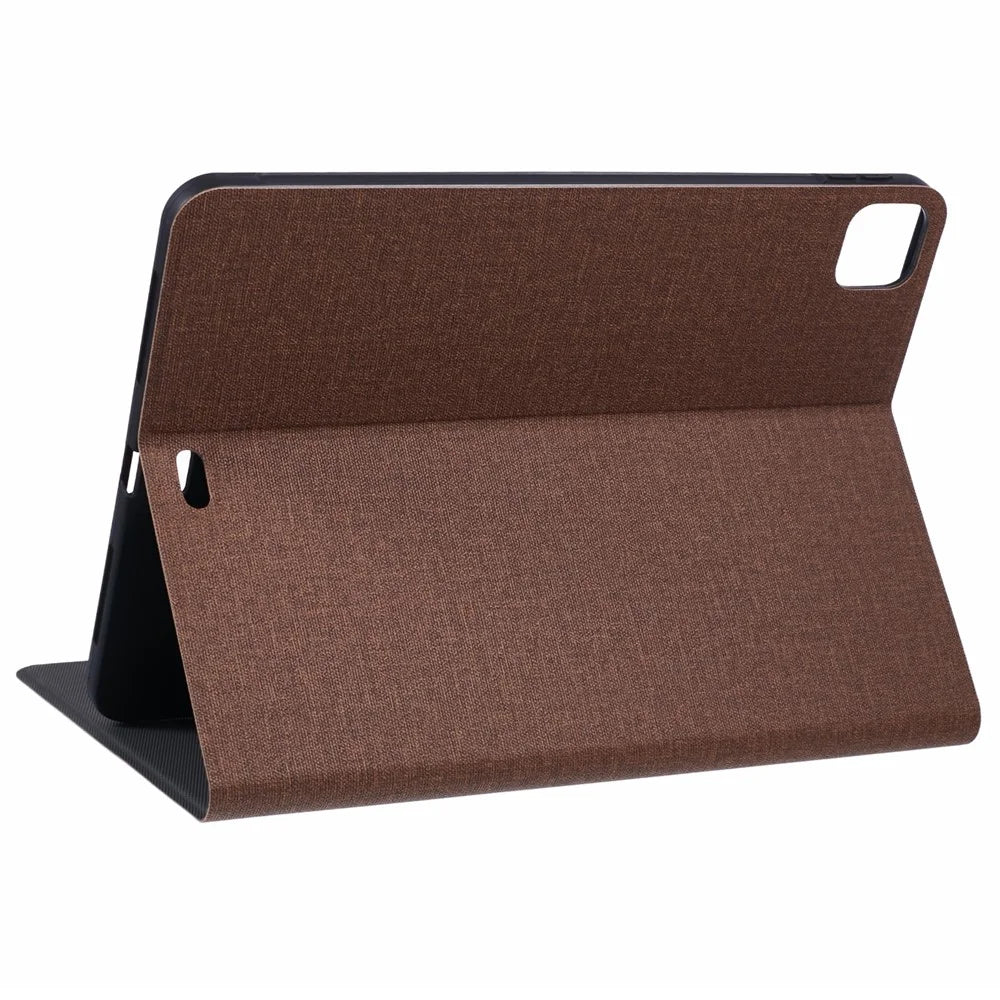 X-LEVEL Canvas Series For iPad Air 11 (2026) / (2025) / (2024) Case Cloth Texture Full Protection Leather Tablet Cover - Brown - 2