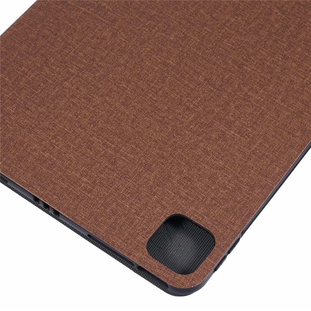 X-LEVEL Canvas Series For iPad Air 11 (2026) / (2025) / (2024) Case Cloth Texture Full Protection Leather Tablet Cover - Brown - 5