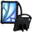 For iPad Air 11 (2026) / (2025) / (2024) Case Kids EVA Shockproof Tablet Cover with Kickstand Handle - Black - 1