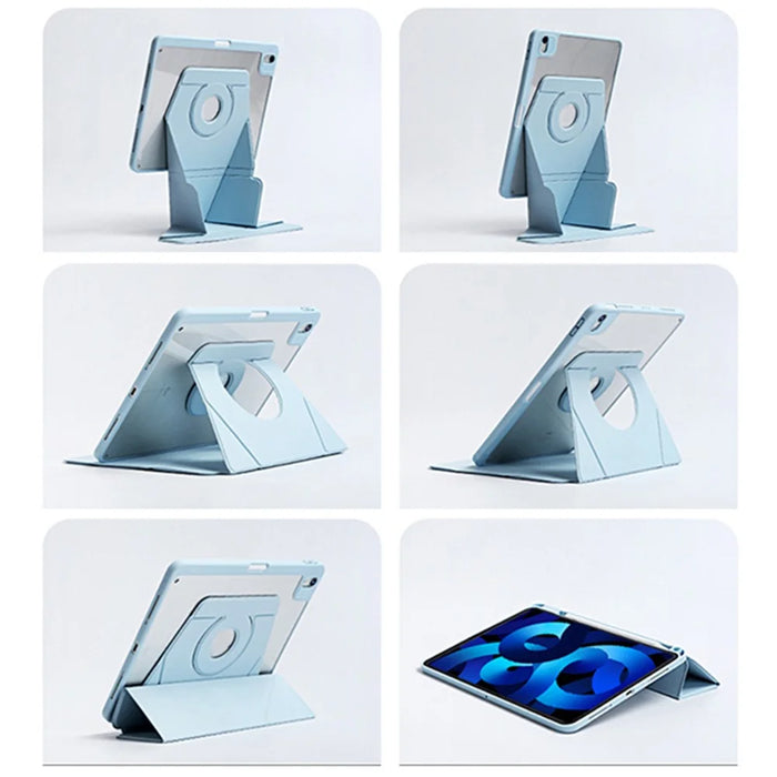 For iPad Air 11 (2026) / (2025) / (2024) Rotate Case Magnetic Detachable Leather Tablet Cover - Baby Blue - 6
