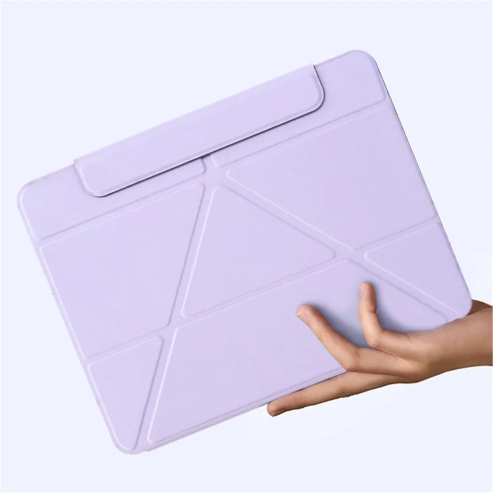For iPad Air 13 (2026) / (2025) / (2024) Case PC+TPU+Leather Detachable Tablet Cover with Stand - Purple - 3