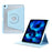 For iPad Air 13 (2026) / (2025) / (2024) Case Leather Magnetic Detachable Smart Tablet Cover Rotation Foldable Stand - Baby Blue - 1