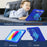 For iPad (2025) / 10.9 (2022) Case Punk Kickstand PC + Silicone Tablet Cover with Shoulder Strap - Blue - 4
